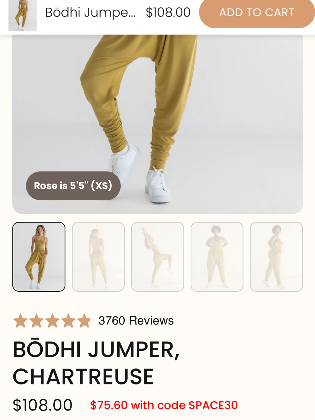 Imbodhi Chartreuse Women's Jumpsuit — image 4 of 4